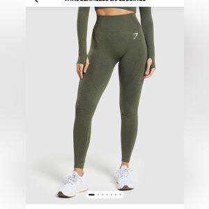 Gymshark Women’s Vital Seamless 2.0 Legging in Base Green Marl